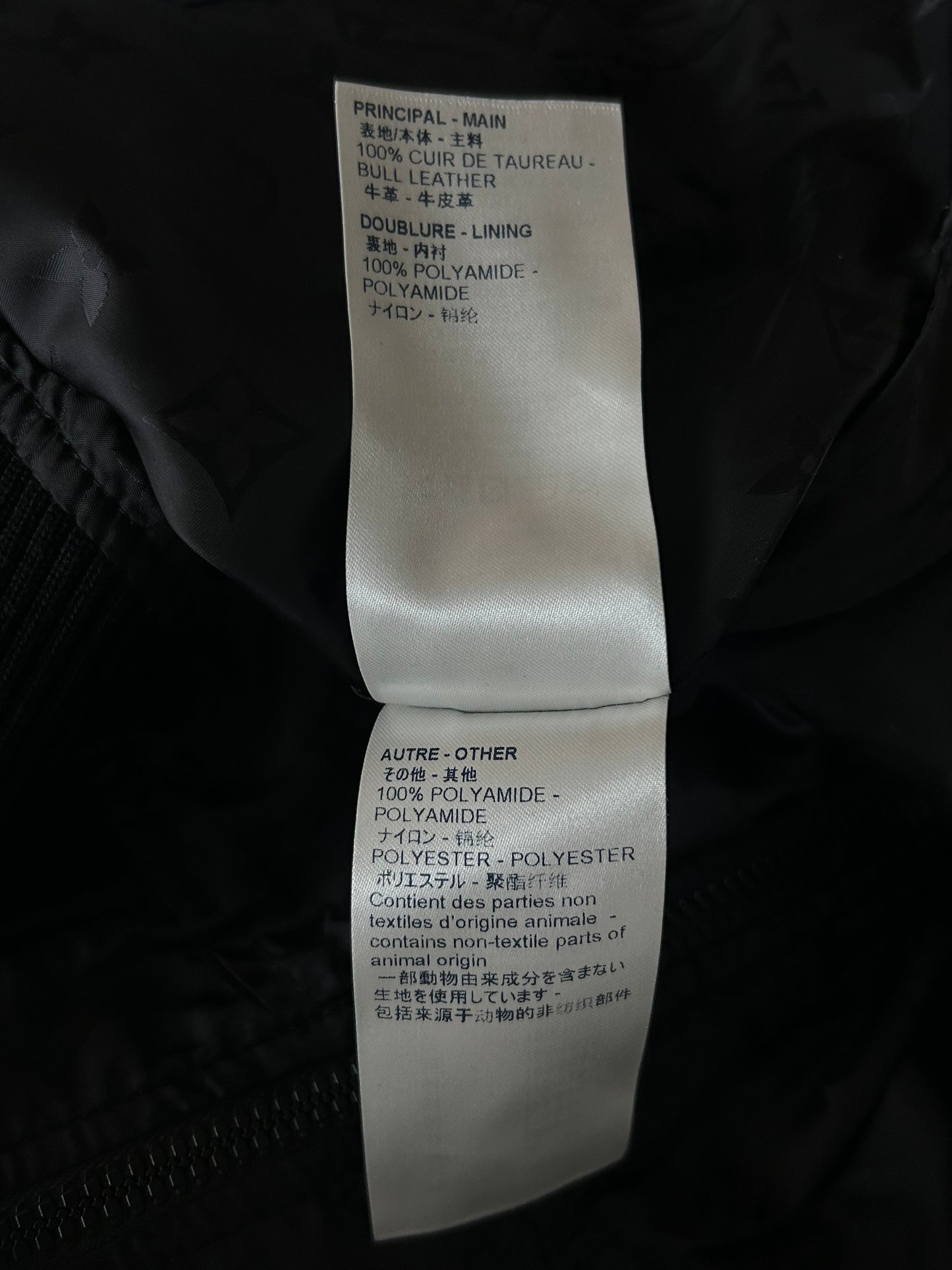 Louis Vuitton Black Monogram Reversible Leather Jacket