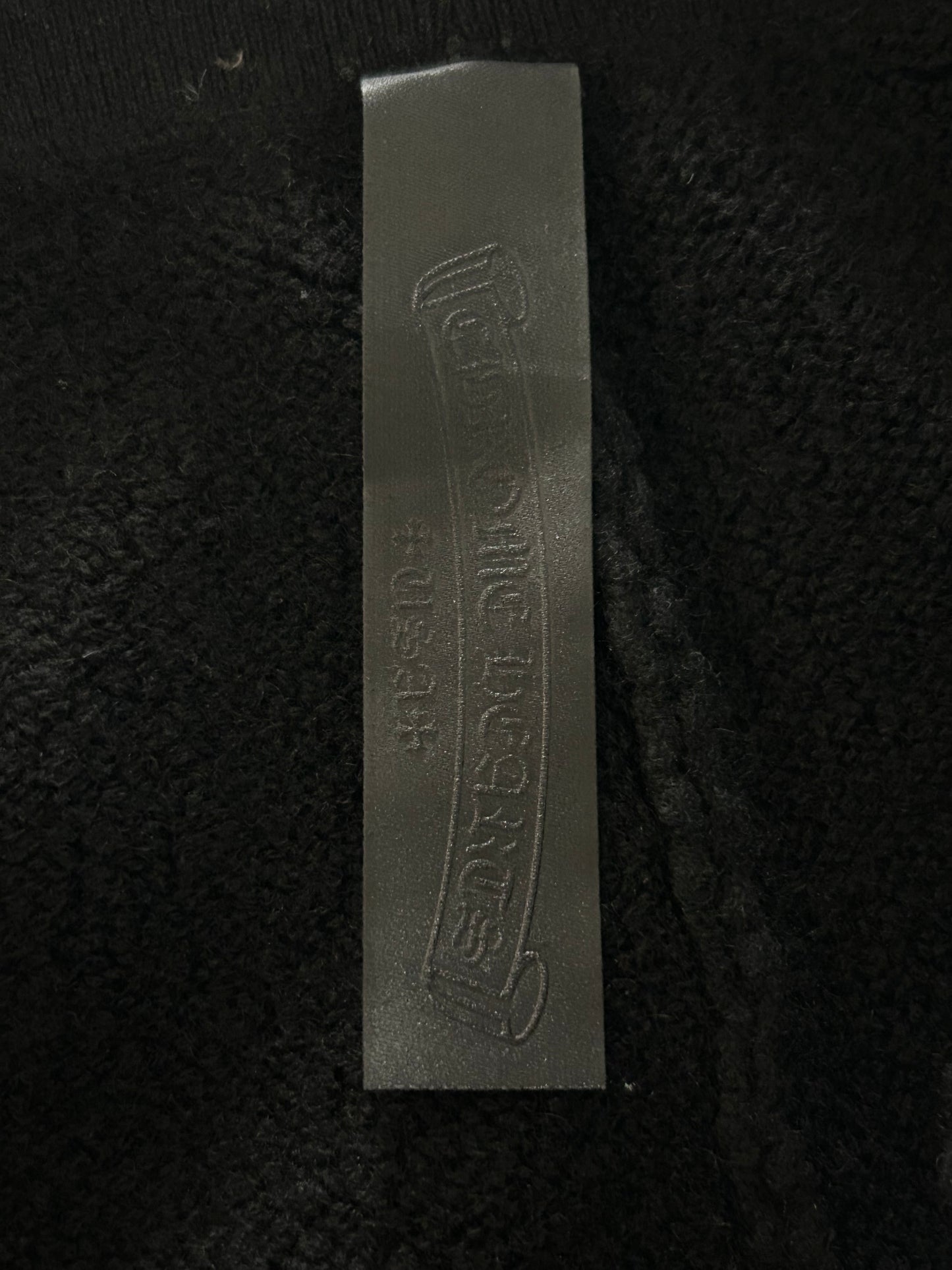 Chrome Hearts Black & White Floral Embroidered Cashmere Sweatpants