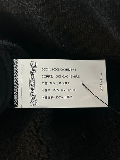 Chrome Hearts Black & White Floral Embroidered Cashmere Sweatpants