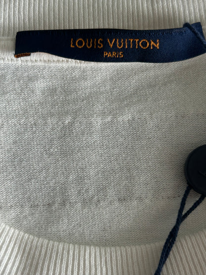 Louis Vuitton White Flower Tapestry T-Shirt