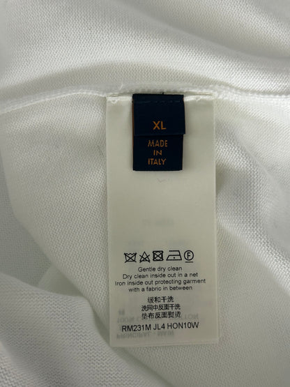 Louis Vuitton White Intarsia Graphic T-Shirt