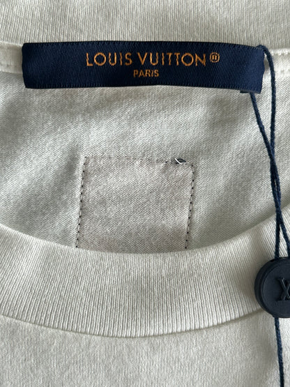 Louis Vuitton White & Blue Le Monde Est A Vous T-Shirt