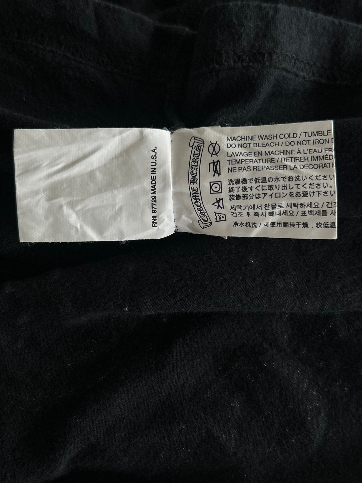 Chrome Hearts Black & White Los Angeles Horseshoe Logo T-Shirt