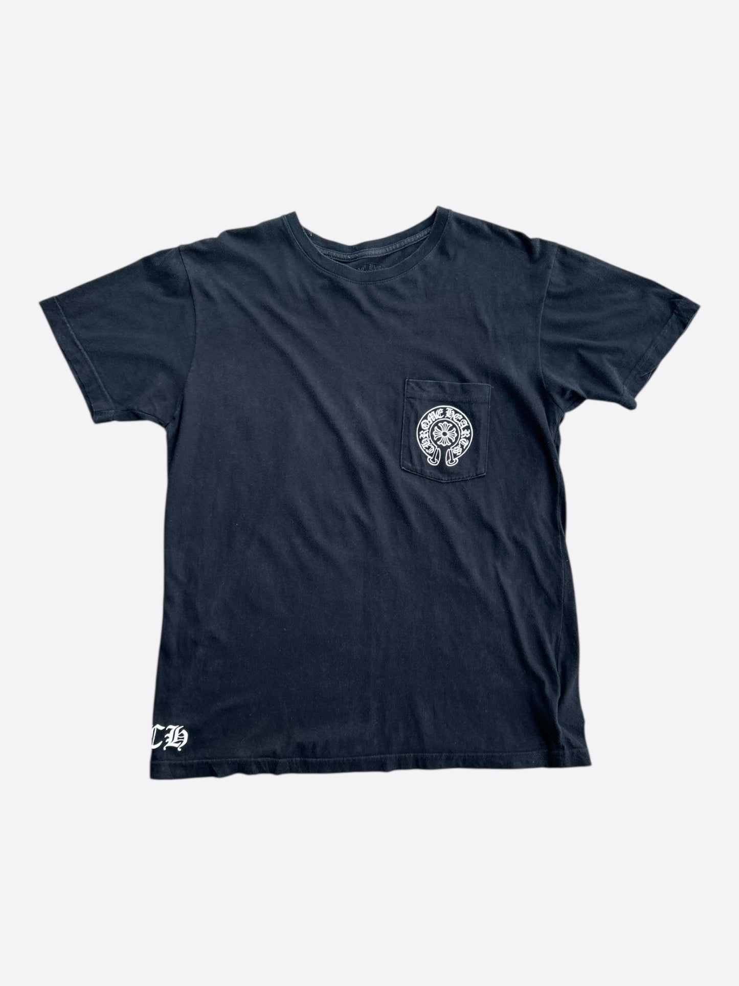 Chrome Hearts Black & White Los Angeles Horseshoe Logo T-Shirt