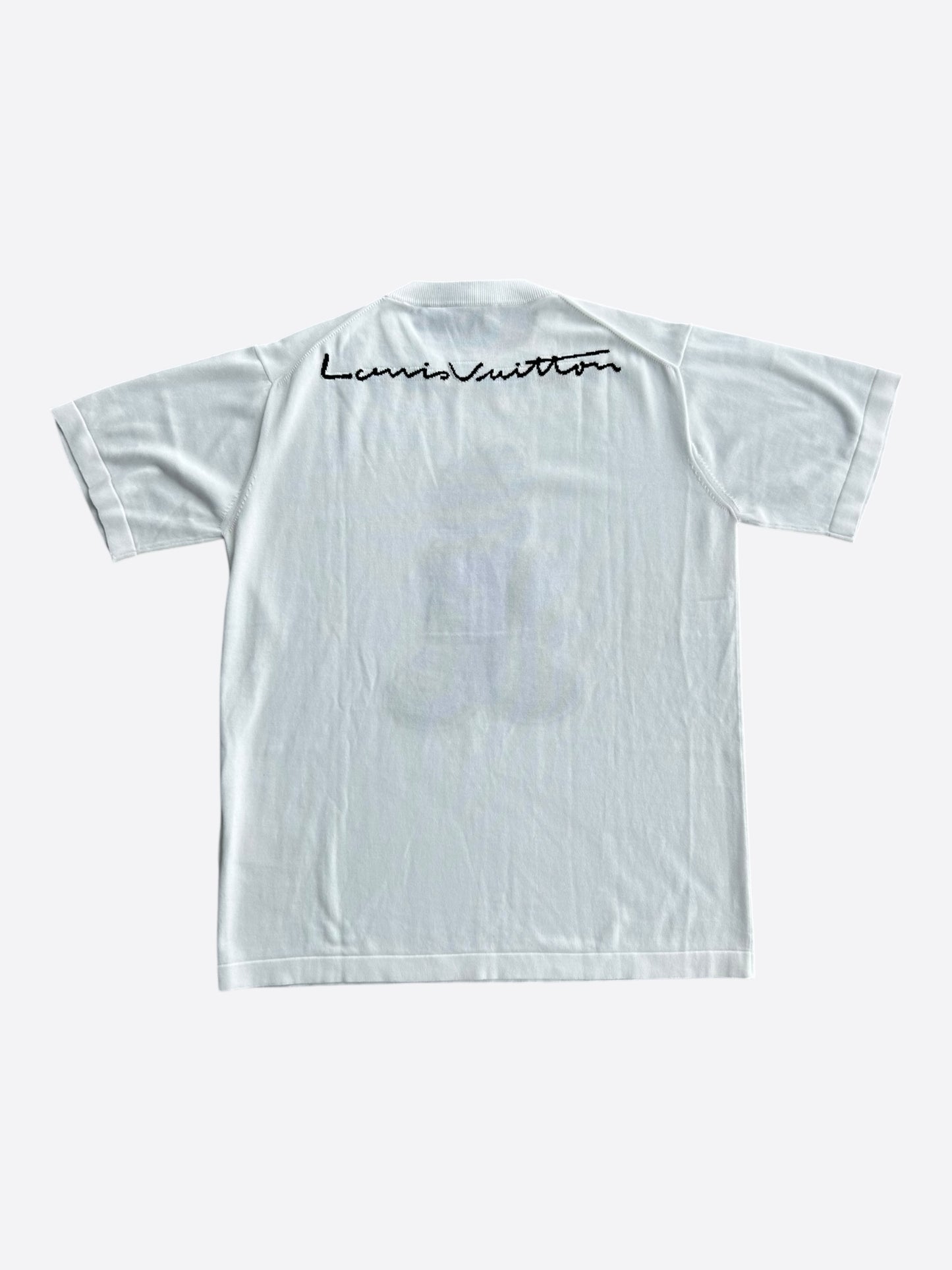 Louis Vuitton White Intarsia Graphic T-Shirt