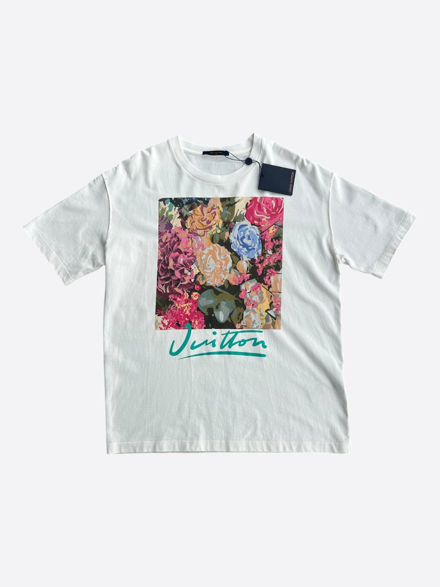 Louis Vuitton White Flower Tapestry T-Shirt
