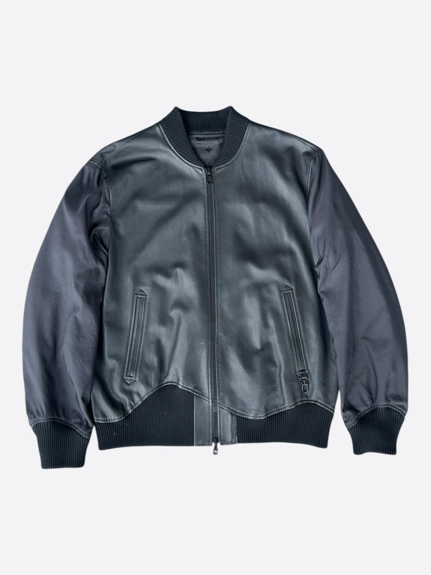 Louis Vuitton Black Monogram Reversible Leather Jacket