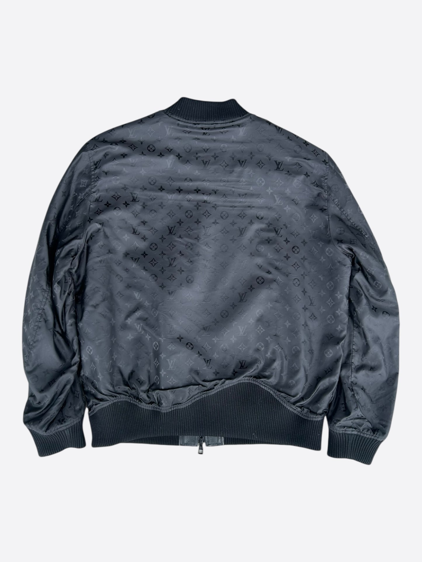 Louis Vuitton Black Monogram Reversible Leather Jacket
