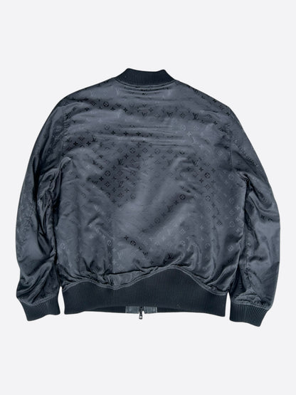 Louis Vuitton Black Monogram Reversible Leather Jacket