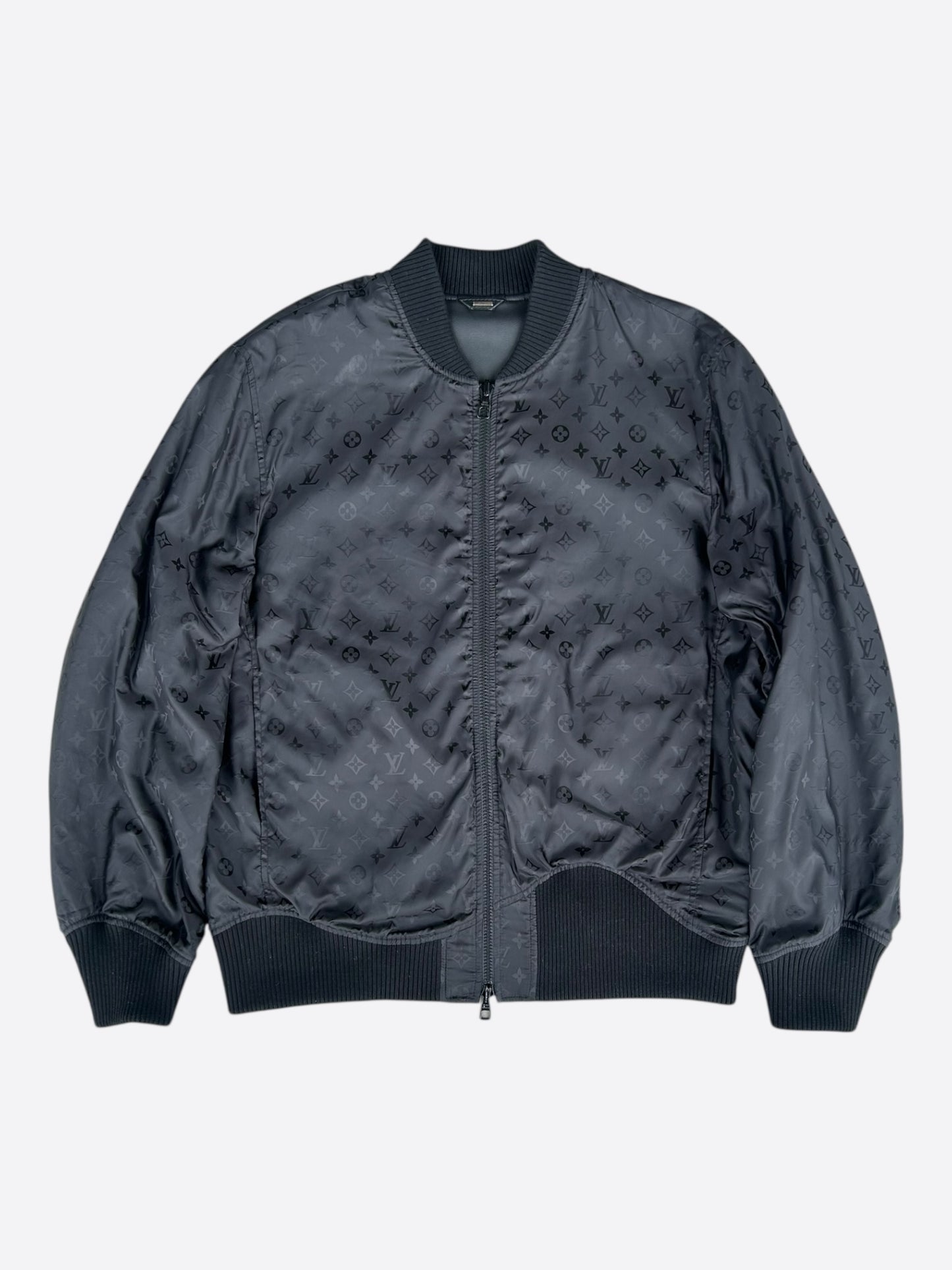 Louis Vuitton Black Monogram Reversible Leather Jacket