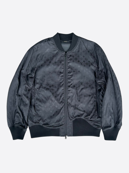 Louis Vuitton Black Monogram Reversible Leather Jacket