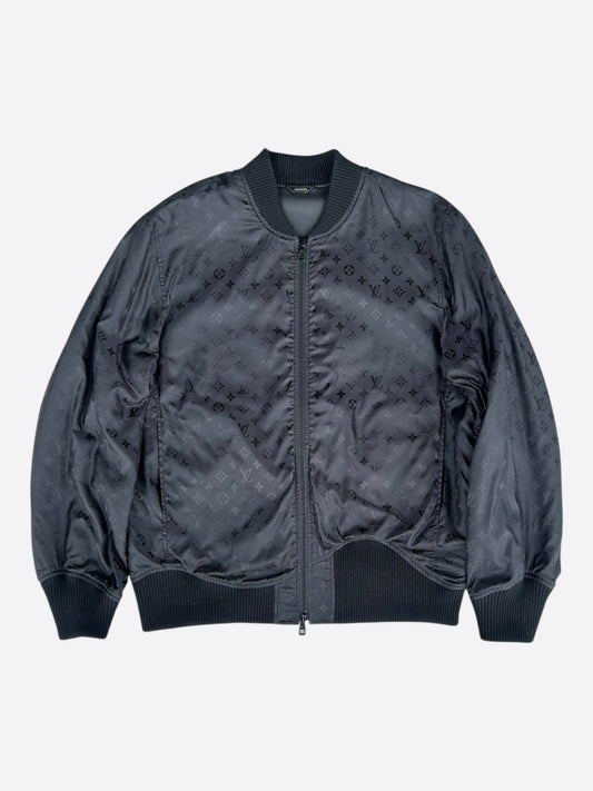 Louis Vuitton Black Monogram Reversible Leather Jacket