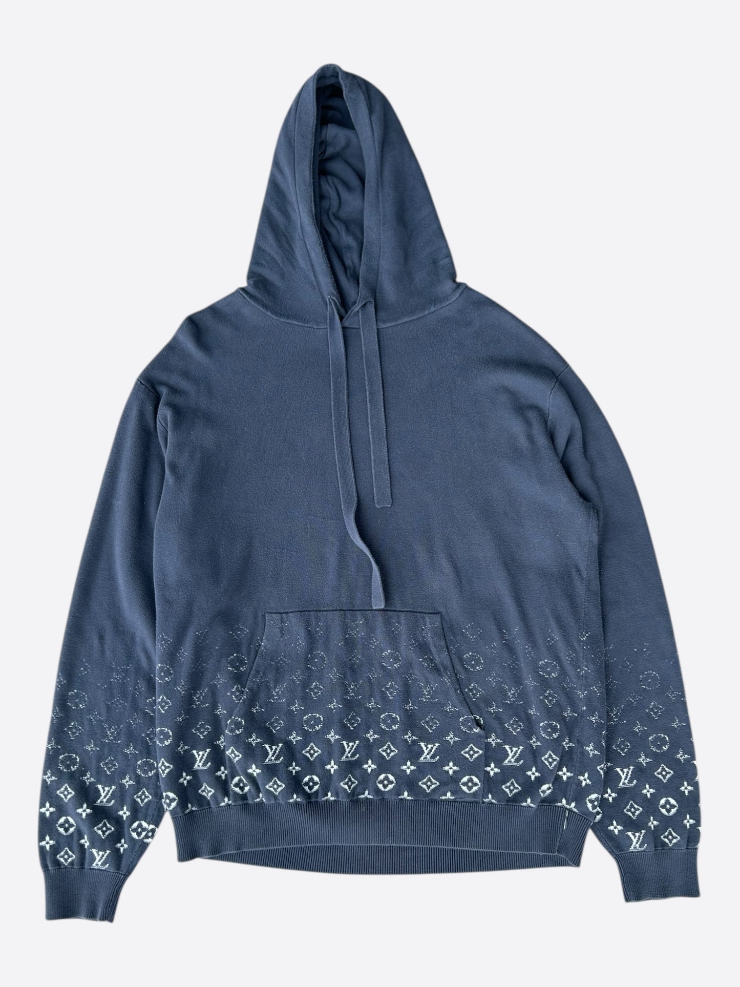 Louis Vuitton Grey & White Monogram Gradient Hoodie