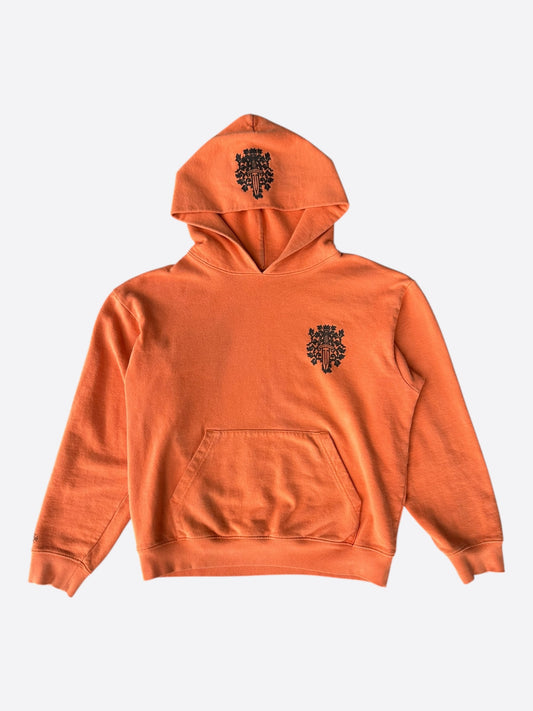 Chrome Hearts Orange & Black Dagger Logo Hoodie