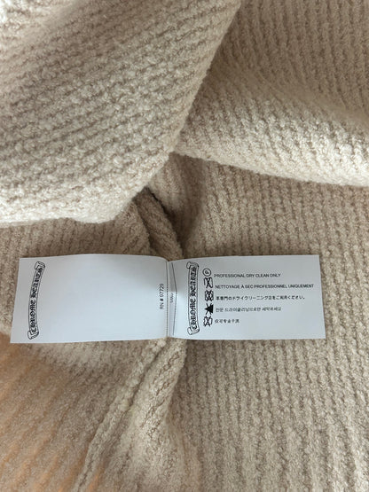 Chrome Hearts Beige & Cheetah Cross Patch Knitted Hoodie
