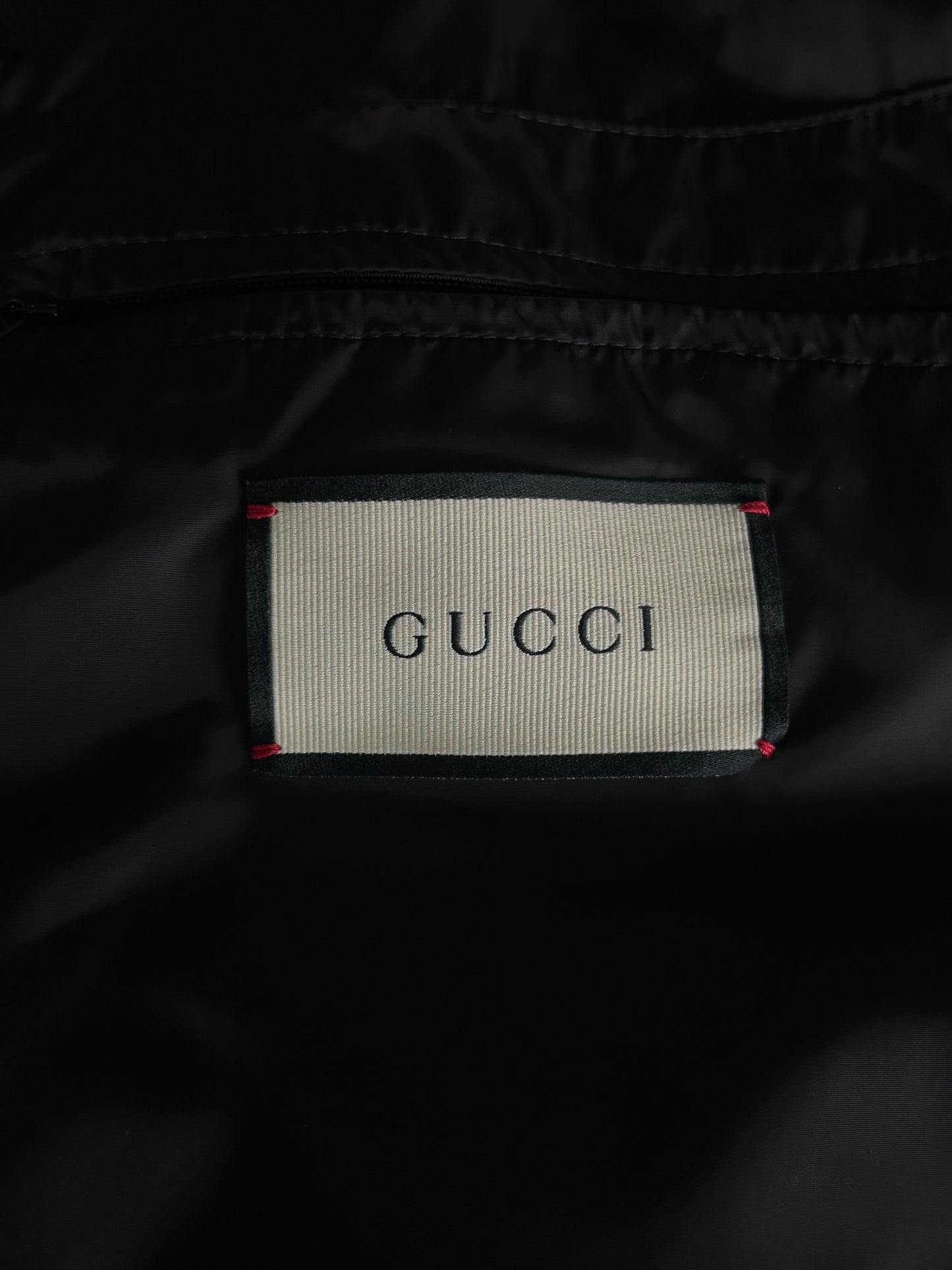 Gucci Black Monogram Jacquard Puffer Jacket