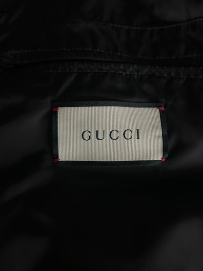 Gucci Black Monogram Jacquard Puffer Jacket