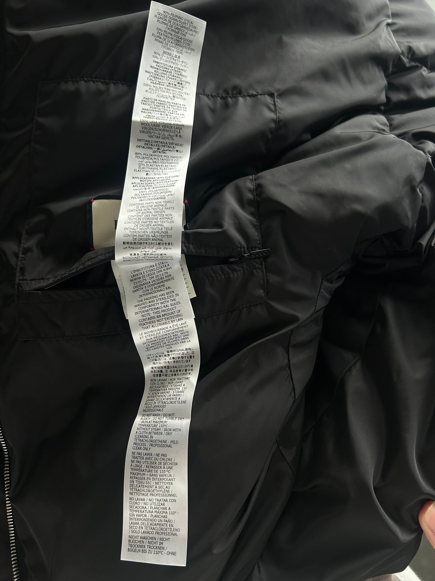 Gucci Black Monogram Jacquard Puffer Jacket