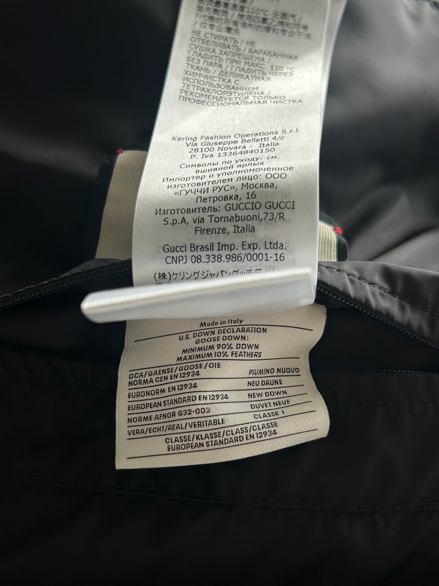 Gucci Black Monogram Jacquard Puffer Jacket