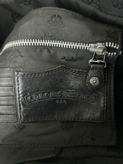 Chrome Hearts Black Nylon Jacquard Diaper Bag