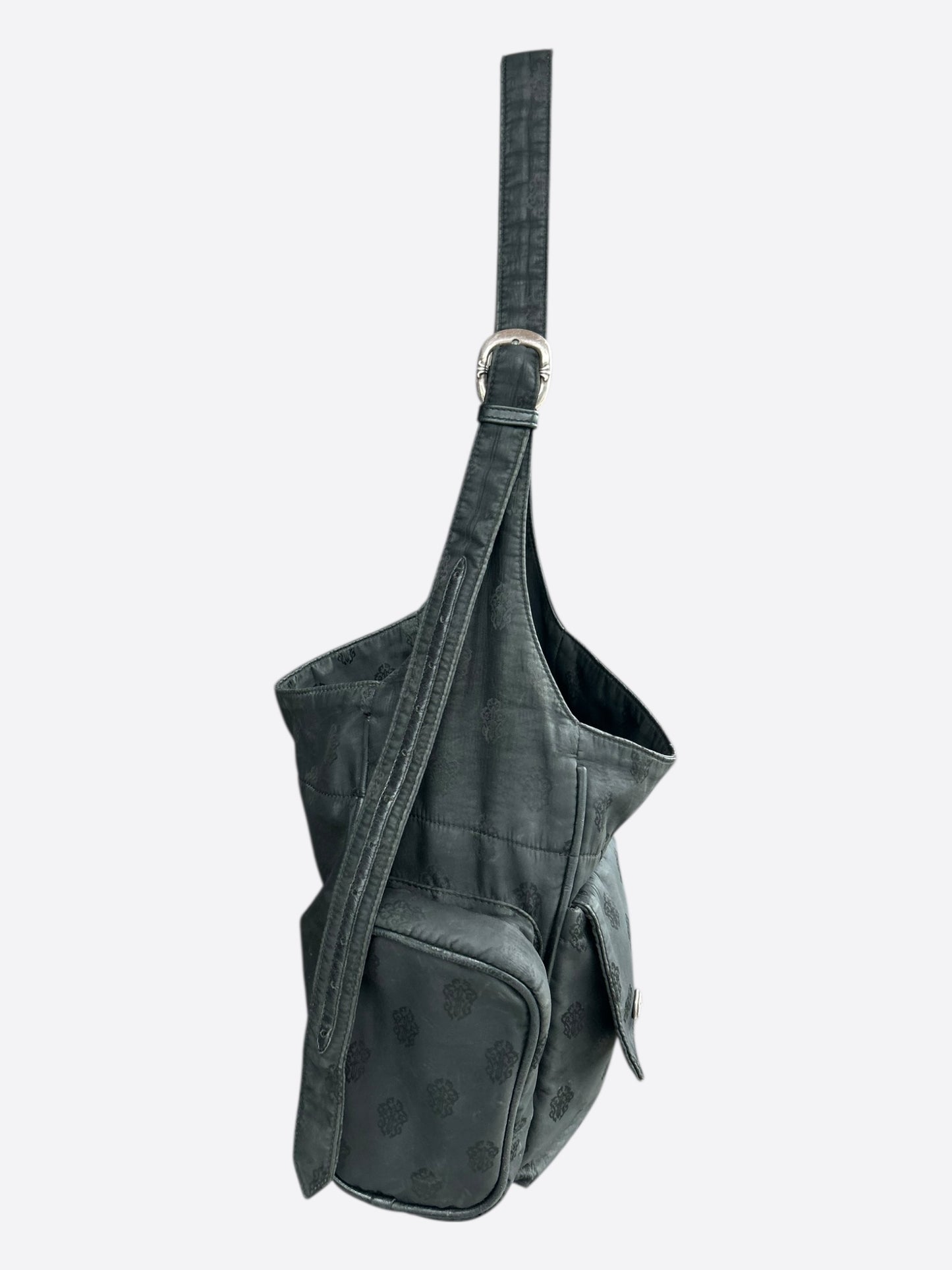 Chrome Hearts Black Nylon Jacquard Diaper Bag