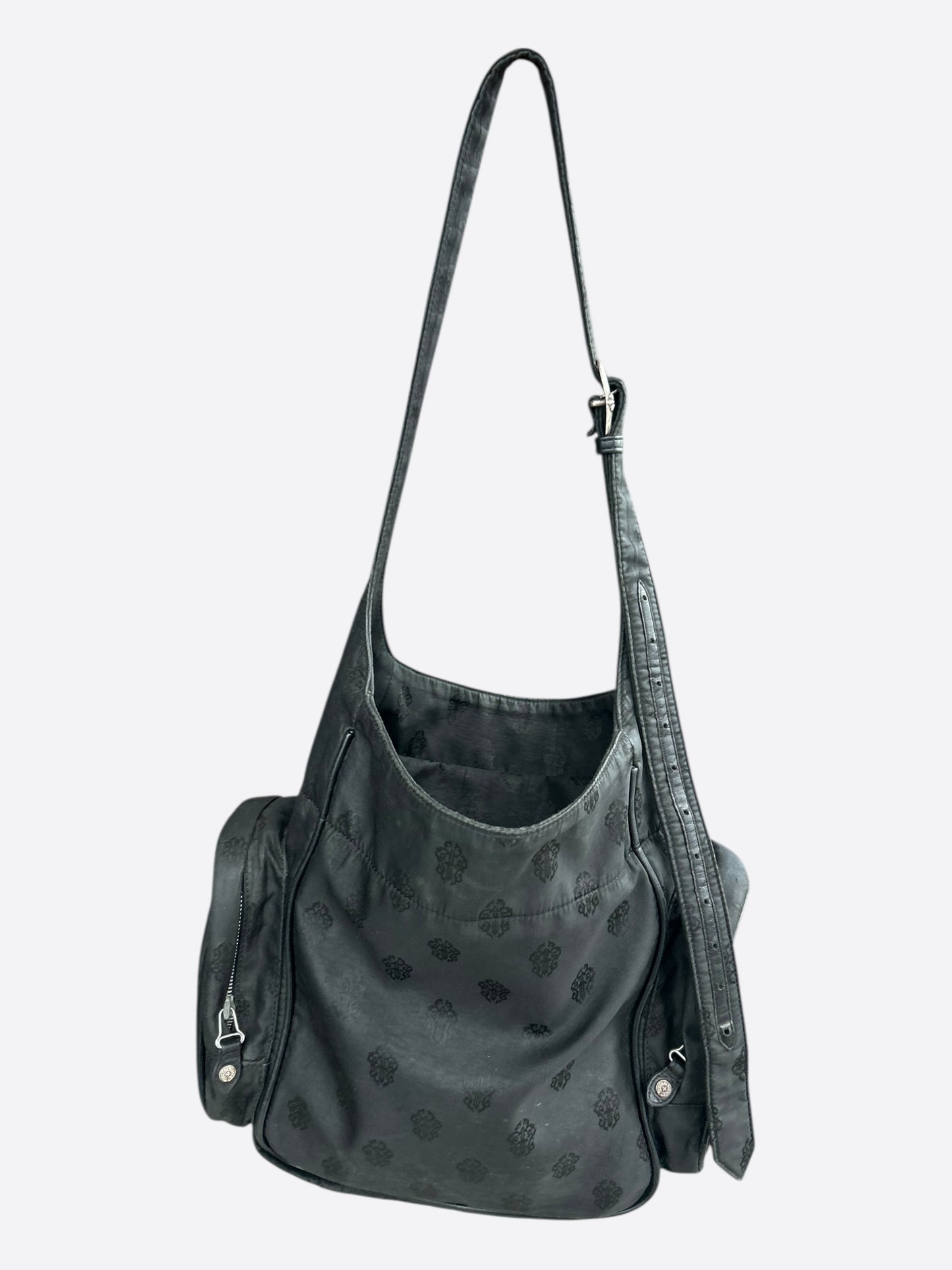 Chrome Hearts Black Nylon Jacquard Diaper Bag