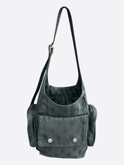 Chrome Hearts Black Nylon Jacquard Diaper Bag