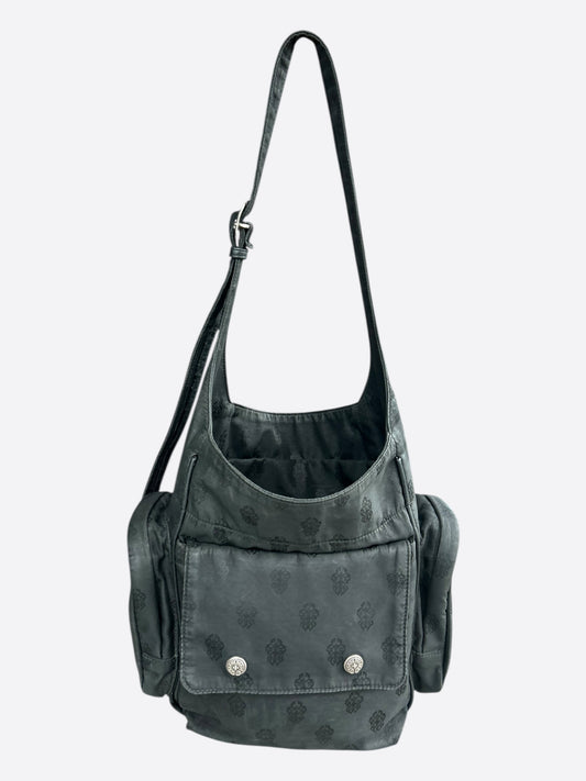 Chrome Hearts Black Nylon Jacquard Diaper Bag