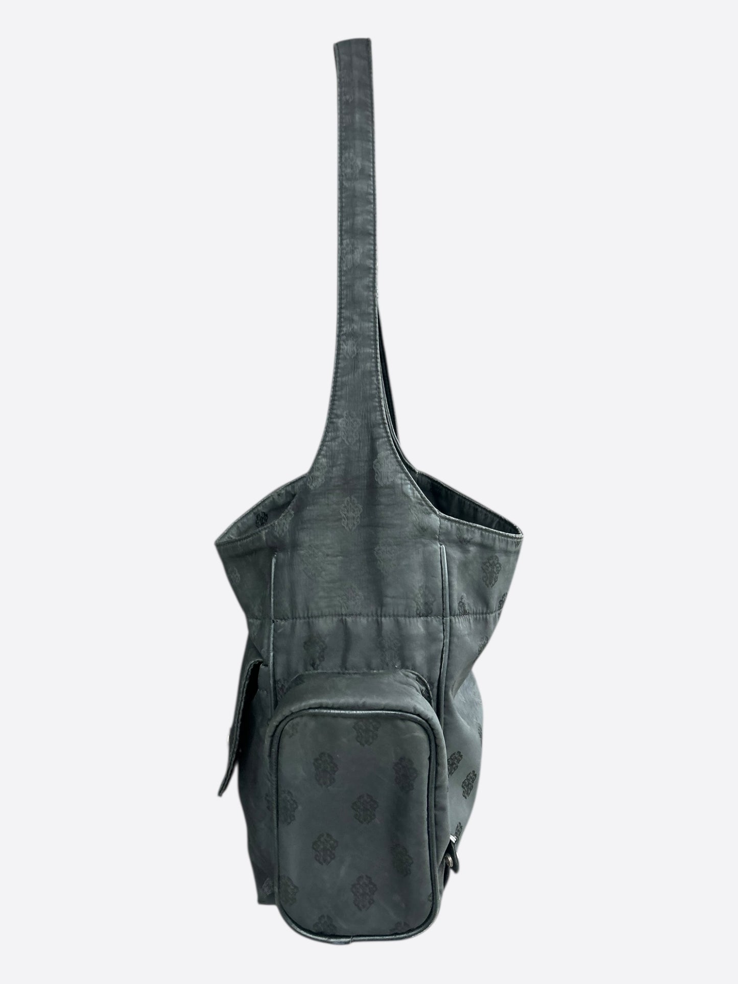 Chrome Hearts Black Nylon Jacquard Diaper Bag