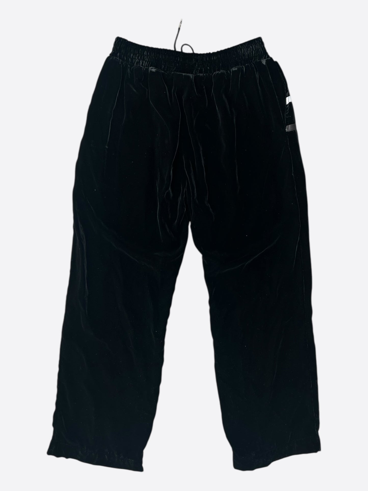 Chrome Hearts Black & White Embroidered Logo Velour Track Pants