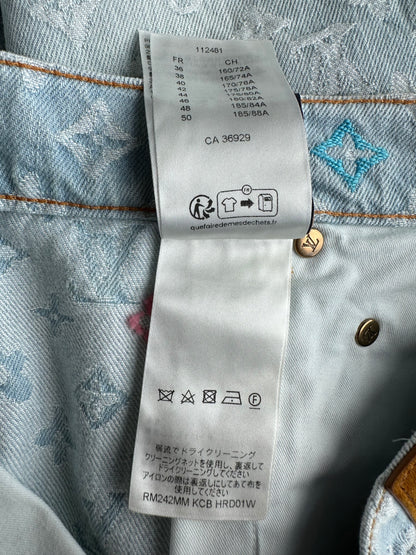 Louis Vuitton Tyler The Creator Blue & White Monogram Jeans