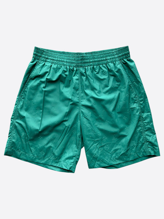 Louis Vuitton Green Monogram Swim Shorts