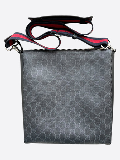 Gucci Black GG Monogram Messenger Bag