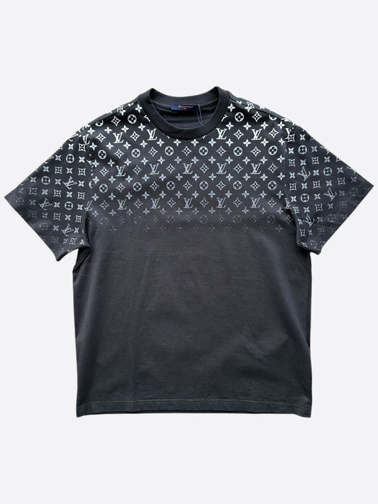 Louis Vuitton Black & White Monogram Gradient T-Shirt