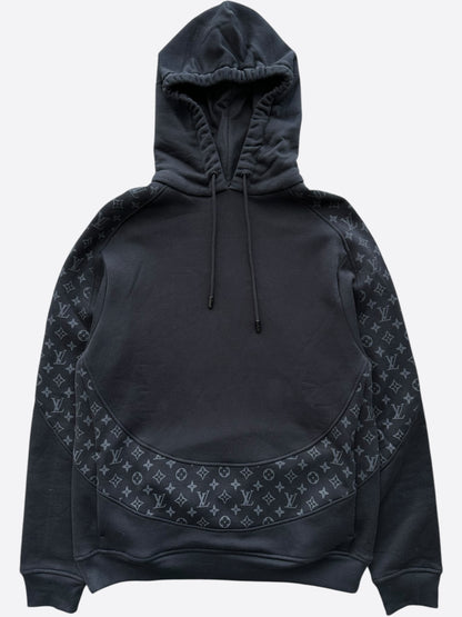 Louis Vuitton Black Circle Cut Monogram Hoodie