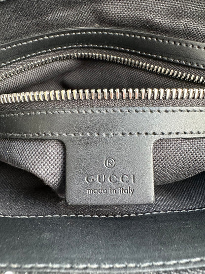 Gucci Black GG Monogram Messenger Bag