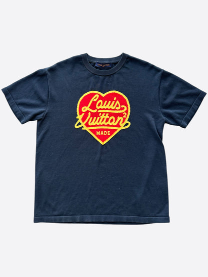 Louis Vuitton Nigo Navy Heart Intarsia T-Shirt