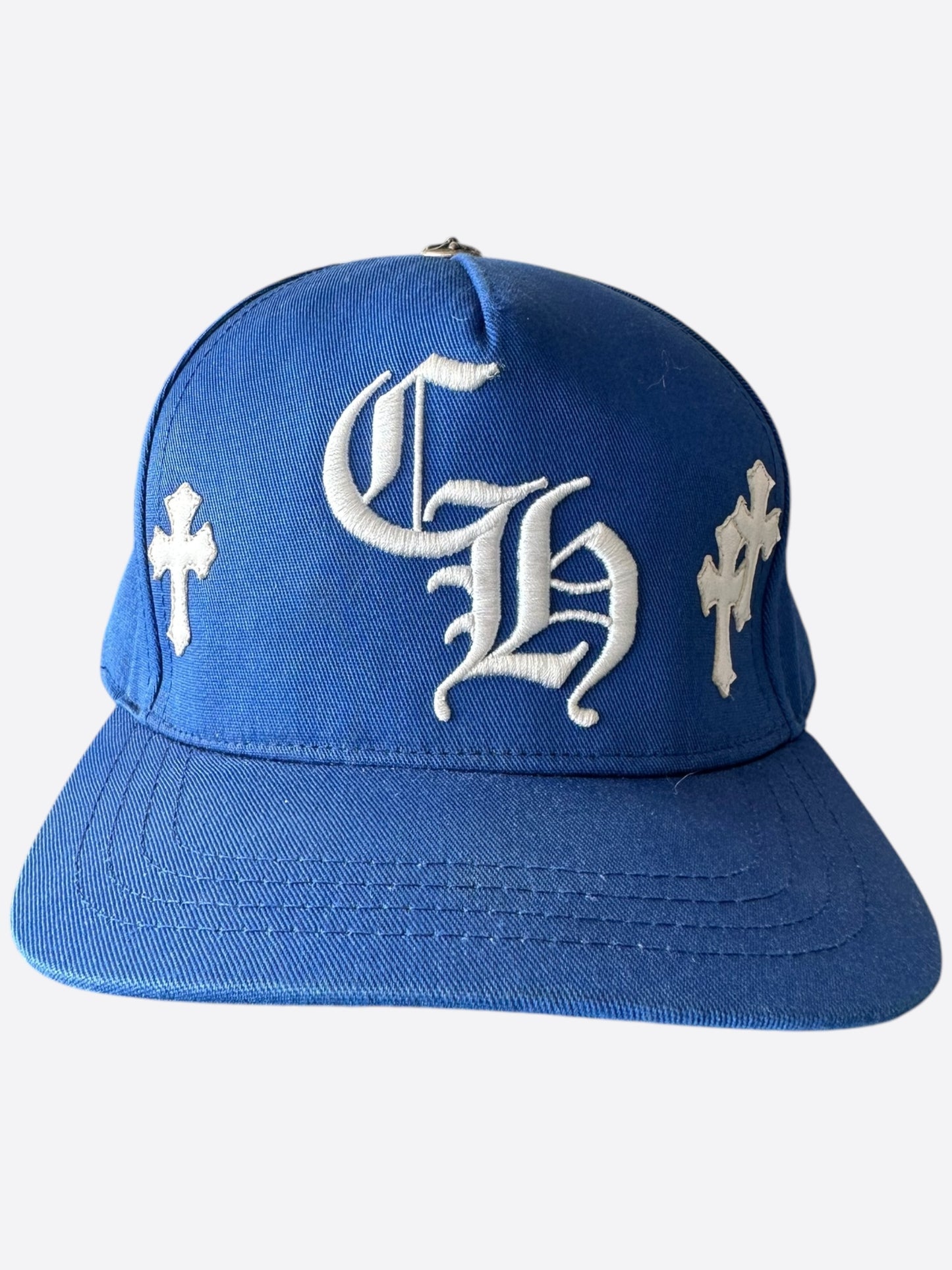 Chrome Hearts Blue & White Cross Patch Hat