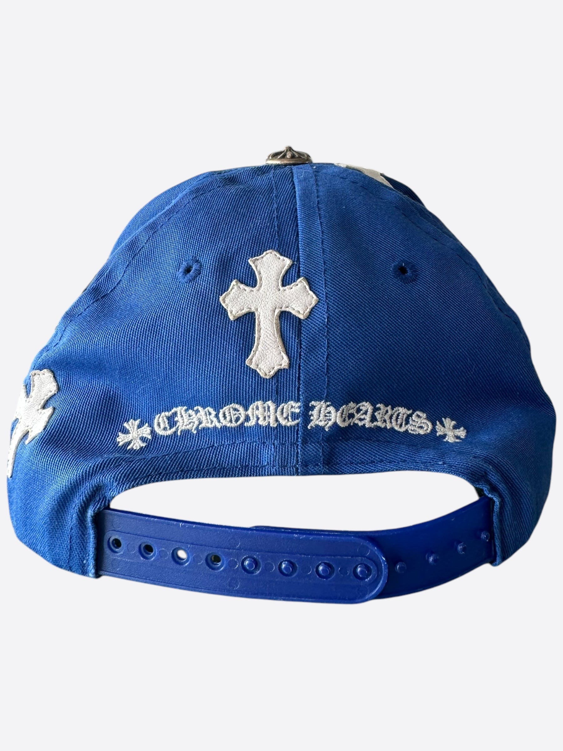 Chrome Hearts Blue & White Cross Patch Hat – Savonches Chrome Hearts Blue & White Cross Patch Hat – Savonches
