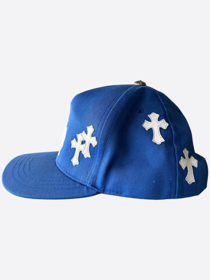 Chrome Hearts Blue & White Cross Patch Hat