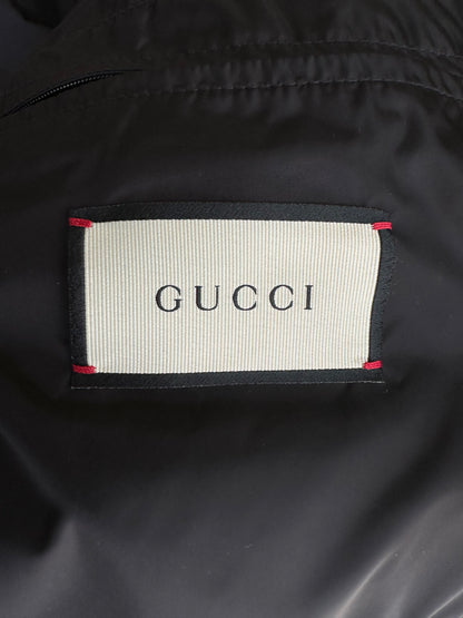 Gucci Blue GG Monogram Long Puffer Jacket