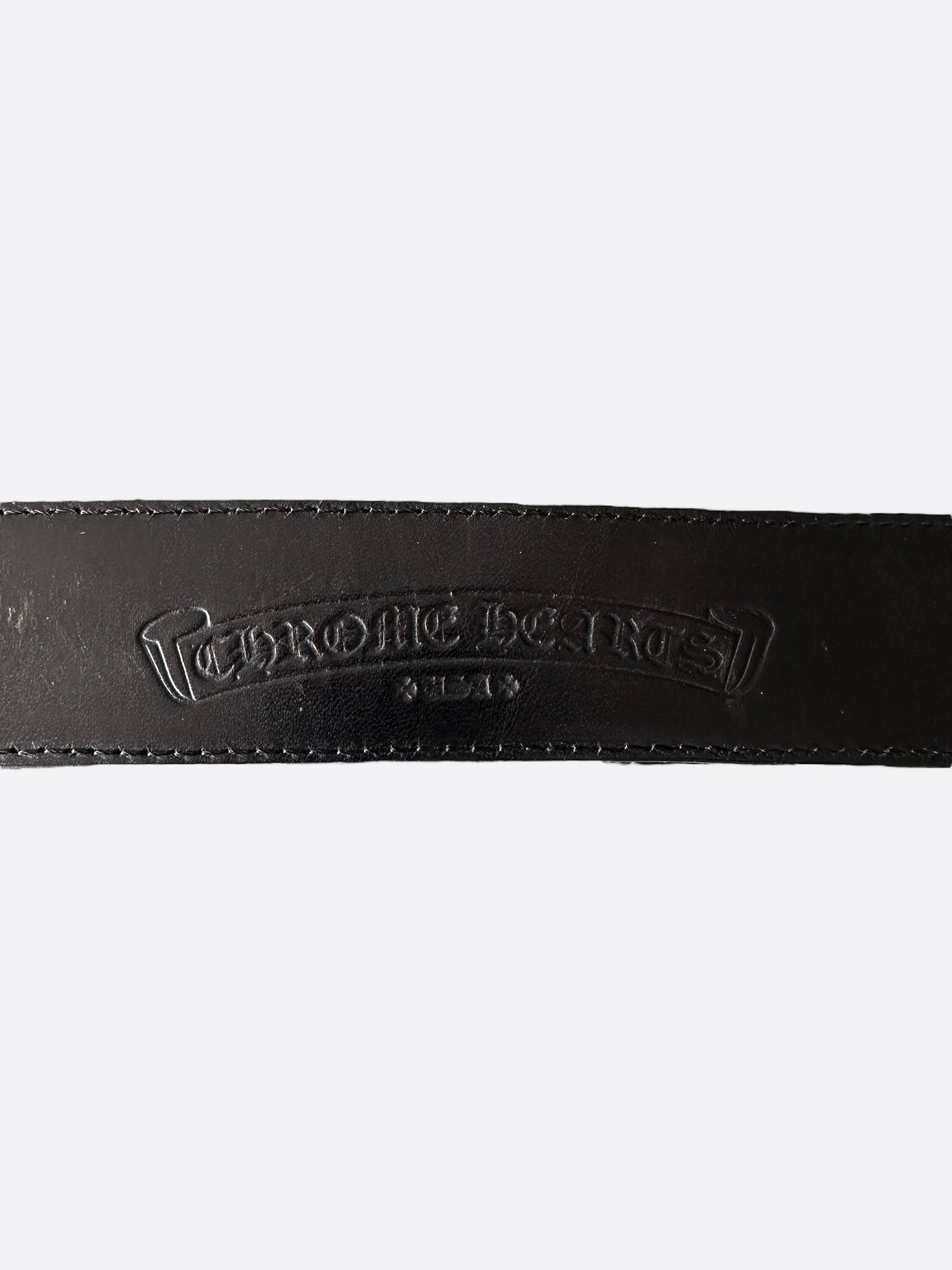 Chrome Hearts Black Leather Belt