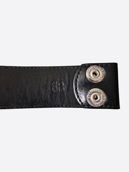 Chrome Hearts Black Leather Belt