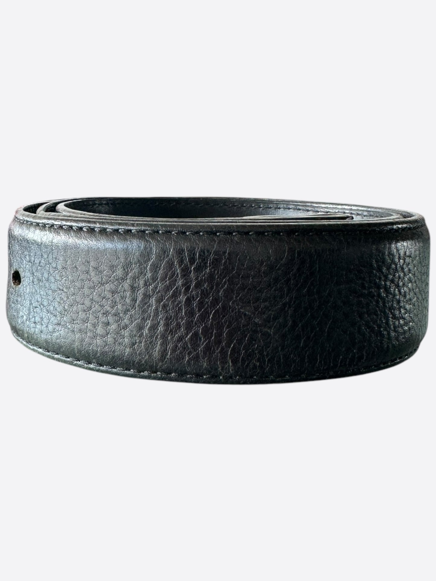 Chrome Hearts Black Leather Belt