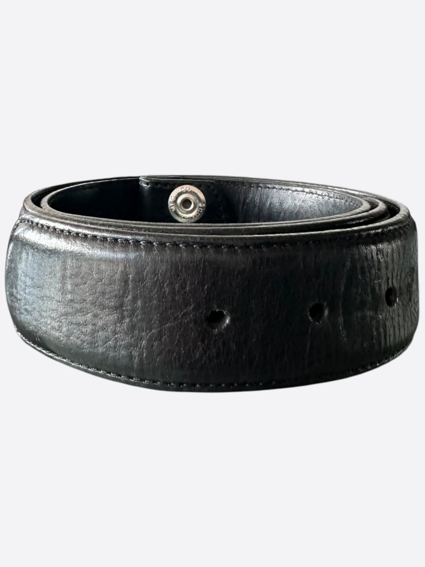 Chrome Hearts Black Leather Belt