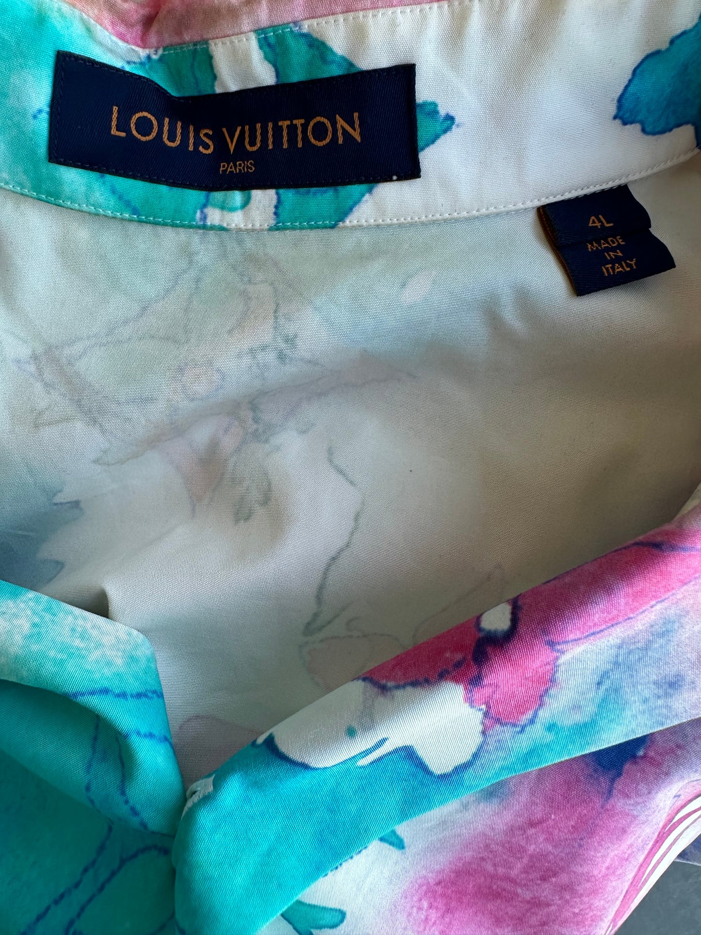 Louis Vuitton Multicolor Watercolor Monogram Button Up Shirt