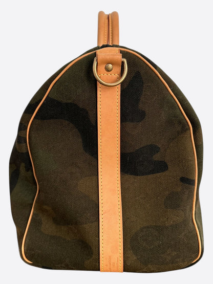 Louis Vuitton Supreme Camouflage Monogram Keepall 45