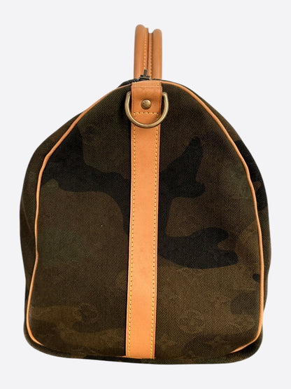 Louis Vuitton Supreme Camouflage Monogram Keepall 45