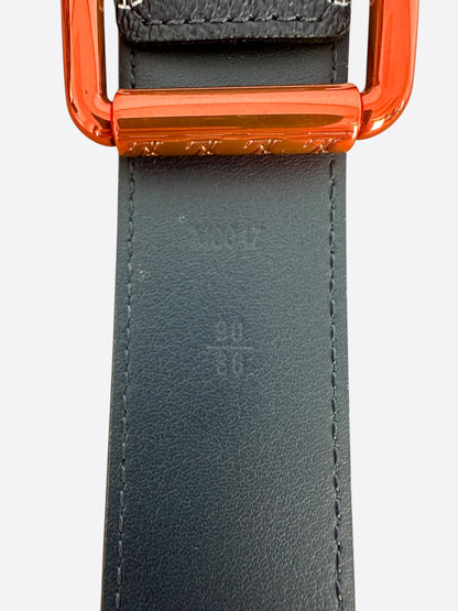 Louis Vuitton Navy & White Monogram Belt