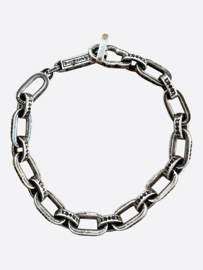 Chrome Hearts Silver Paper E Chain Bracelet